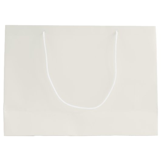 シックなアイボリークリームミニマルなモノグラム大きな贈り物  ラージペーパーバッグ (裏面)
