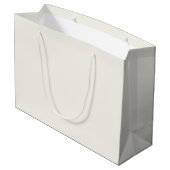 シックなアイボリークリームミニマルなモノグラム大きな贈り物 ラージペーパーバッグ (裏面アングル)