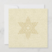 シックなアイボリー及び金ゴールドの休日のパーティの招待状 招待状 (裏面)