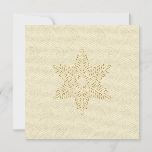 シックなアイボリー及び金ゴールドの休日のパーティの招待状 招待状 (裏面)