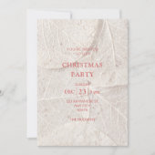 シックなアイボリー+ドライリーフクリスマスパーティー シーズンカード (正面)