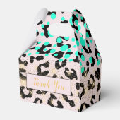 シックなアクアアニマルプリント金ゴールドダストパーティーフェイスボックス フェイバーボックス (裏面サイド)