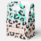 シックなアクアアニマルプリント金ゴールドダストパーティーフェイスボックス フェイバーボックス (オープン)