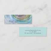 シックなアクアパープル金ゴールドスワーリングウェーブ スキニー名刺 (正面/裏面)