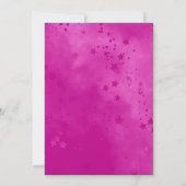 シックなアクアピンク虹色グリッタークリスマス 招待状 (裏面)