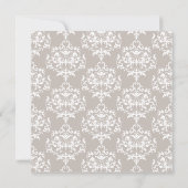 シックなアクアブルーとタウペダマスクウェディング招待状 招待状 (裏面)