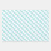 シックなアクアブルーコーラルオレンジサークルアートパターン ラッピングペーパーシート (正面2)