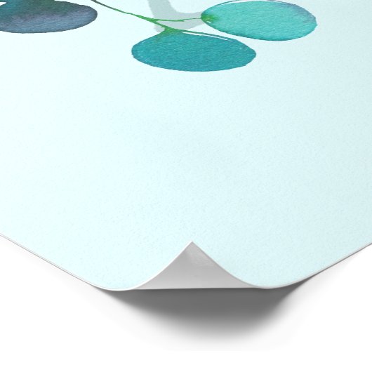 シックなアクアマ結婚リンのこの方法の矢印サイン ポスター (角)