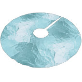 シックなアクアミントブルーグラム ブラッシュドポリエステルツリースカート (アングル)