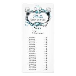 シックなアクア、白黒のサービスラックカード ラックカード