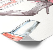 シックなアクセント |水彩ファッション ポスター (角)