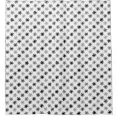 シックなアスタリスクラシックク – デザイン – 白い背景 シャワーカーテン (正面)