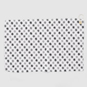 シックなアスタリスクラシックク – 白い背景 ゴルフタオル (横)