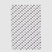 シックなアスタリスクラシックク – 白い背景 ゴルフタオル (正面)