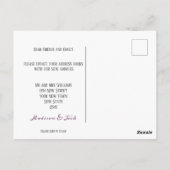 シックなアドレス変更 |お知らせ ポストカード (裏面)