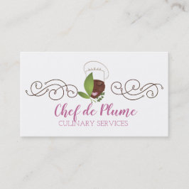 シックなアフリカ系アメリカ人の女性のシェフの名刺 名刺