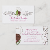 シックなアフリカ系アメリカ人の女性のシェフの名刺 名刺 (正面/裏面)