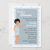 シックなアフリカ系アメリカ人の男の赤ちゃんのシャワーの招待状 招待状 (正面)