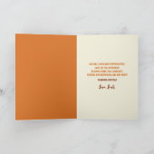 シックなアフリカ系アメリカ人女性の感謝祭 | 秋 カード (内部)