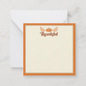 シックなアフリカ系アメリカ人女性の感謝祭 | 秋 ノートカード (裏面)