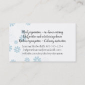 シックなアフリカ系アメリカ人女性シェフハーブケータリング 名刺 (裏面)