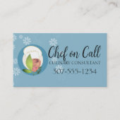 シックなアフリカ系アメリカ人女性シェフハーブケータリング 名刺 (正面)