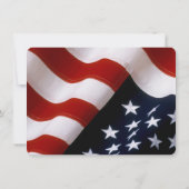 シックなアメリカ国旗の金ゴールド結婚式の日付を保存 セーブザデート (裏面)