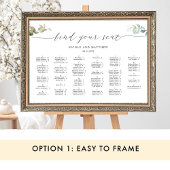 シックなアルファベ結婚ット緑の座席表 ポスター