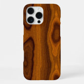 シックなアンティークオークブラウンの木目模様 iPhoneケース (裏面)