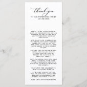 シックなアーチエレガモダンントスタイリッシュウェディングメニュー メニュー (裏面)