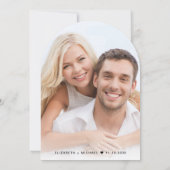 シックなアーチフォトクリームウェディングレセプション 招待状 (裏面)