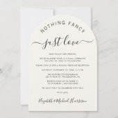 シックなアーチフォトクリームウェディングレセプション 招待状 (正面)