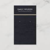 シックなアーバンブラッククラフトスタッドイヤリングディスプレイカード 名刺 (正面)