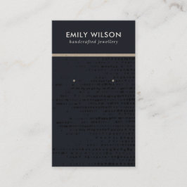 シックなアーバンブラッククラフトスタッドイヤリングディスプレイカード 名刺