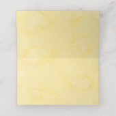 シックなイエローアジサイ結婚蝶 プレイスカード (内部開封)