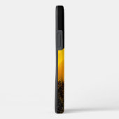 シックなイエローデイジーフローラモノグラムネームブラック Case-Mate iPhoneケース (裏面 / 右)