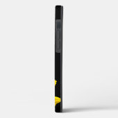 シックなイエローデイジーフローラモノグラムネームブラック Case-Mate iPhoneケース (裏面 / 左)