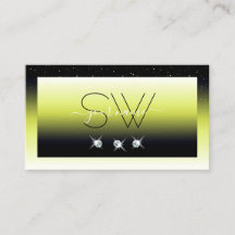 シックなイエローブラックスパーグラデーションクルダイヤモンドモノグラム