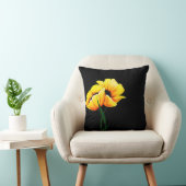 シックなイエローポピー枕 クッション (椅子)