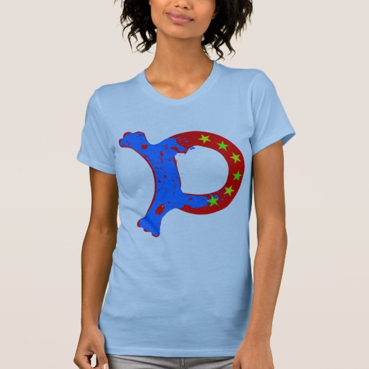 ╚"シックなイニシャル"D" Bella Canvas Jersey T★"╝ Tシャツ (正面)