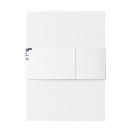 シックなインディゴラストモノグラム結婚ズ 招待状ベリーバンド (裏面例)