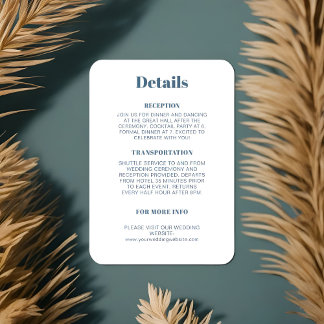 シックなウェディングレセプション詳細エンクロージャカード エンクロージャーカード