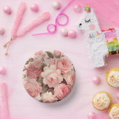 シックなウォーターカラーピンクローズ ペーパーボウル (パーティー)