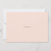 シックなウォーターカラーブラックレースフローラランジェリーパーティー 招待状 (裏面)