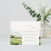シックなウォーターカラーヴィンヤードランドスケープ結婚ズ詳細 エンクロージャーカード (スタンド正面)