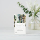 シックなウッドランドの森おむつラッフルベビーシャワー エンクロージャーカード (スタンド正面)