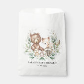 シックなウッドランドフォレストアニマルズニュートラルベビー誕生日 フェイバーバッグ (正面)