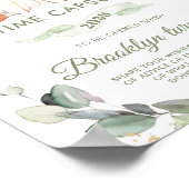 シックなウッドランド動物の緑のタイムカプセル ポスター (角)