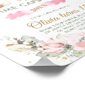 シックなウッドランド動物の緑のフローラタイムカプセル ポスター (角)