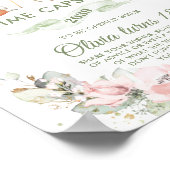 シックなウッドランド動物の緑のフローラタイムカプセル ポスター (角)